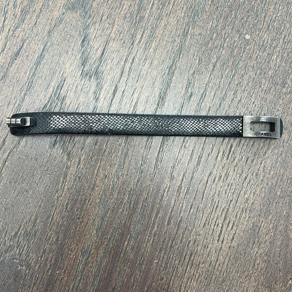 Chanel Snakeskin Leather Bracelet - Picture 3 of 6
